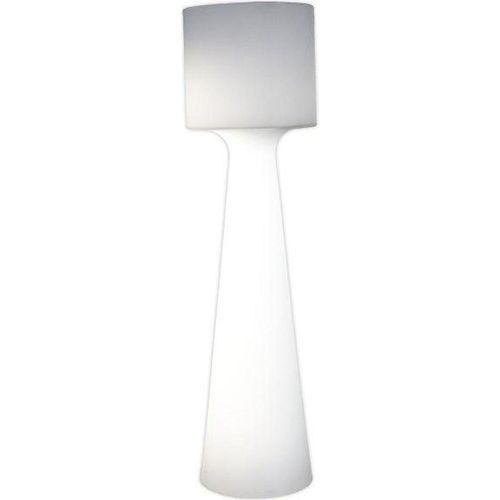 Dekorative Außenleuchte IP65 mit LED 6000 K kaltweißes Licht 1800 lm 140 cm Weiß Kabel Stecker Stehleuchte außen Terrassenleuchte Gartenlampe