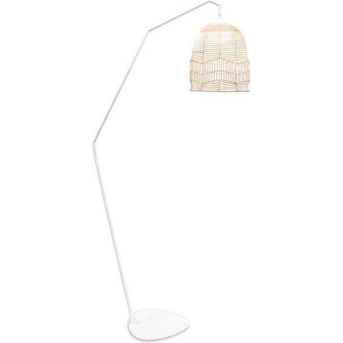 Stehlampe außen Akku LED Modul 165 cm hoch IP54 Weiß Creme 2700 K 900 lm Fernbedienung Dimmer kabellose Terrassenleuchte Gartenlampe
