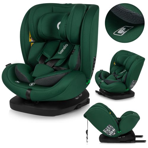 Lionelo Bastiaan i-Size Autokindersitz ab Geburt bis 12 Jahre, ab 0 kg bis 36 kg, i-Size, Isofix + Top Tether - Green Forest