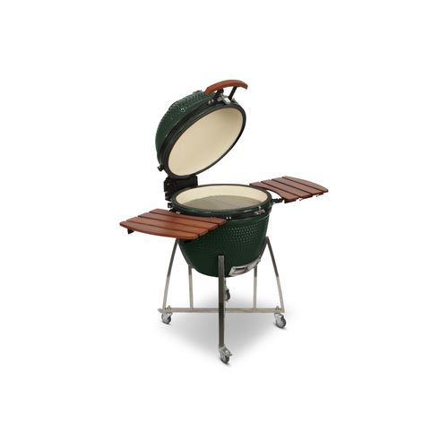 Kamado CL-23,5 Profi Keramik Grill Grün, Grilldurchmesser 60cm, Grillrostdurchmesser 51,5cm, BBQ Grillei Holzkohlegrill Grill Keramikgrill