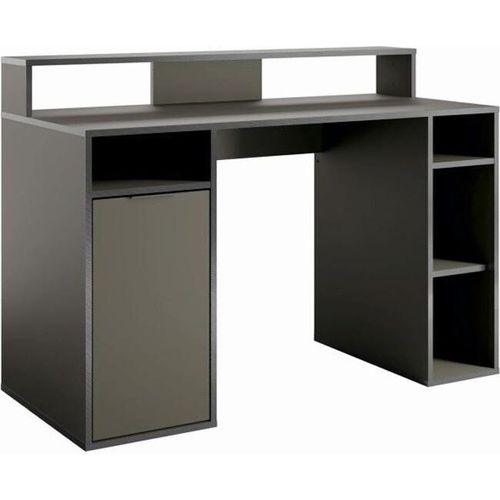 Schreibtisch 1 Tür GRAPHIX - 125 cm - Graphitgrau - Kollektion GRAPHIX