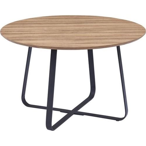 Runder Esstisch NOVES, ø120cm - braun/schwarz - Moderner Stil
