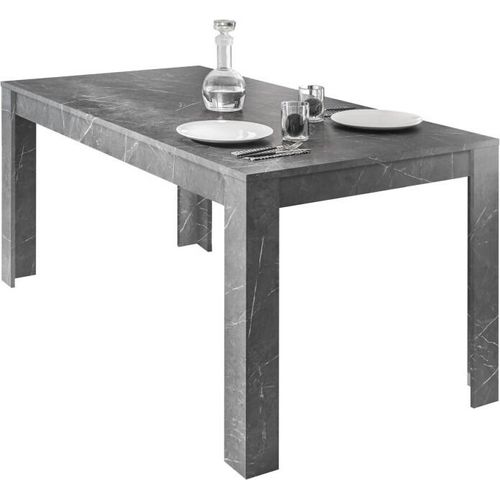 Tisch COLOMARMO - Schwarze Marmoroptik - 180x90cm - Ideal für ein modernes und trendiges Esszimmer.