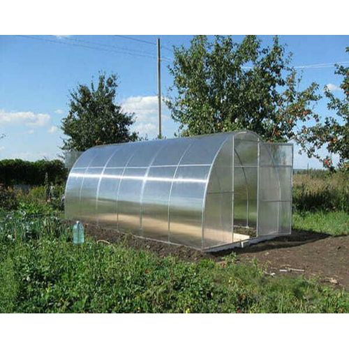 Gewächshaus „Optima“ 2.5x8m aus Stahl, mit 6mm Polycarbonat