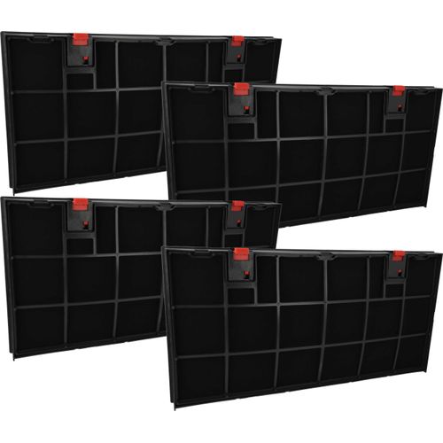 vhbw 4x Aktivkohlefilter kompatibel mit Hotpoint-Ariston KDF 240, KDF 230 D, KUP 140, KDF 280, KDF 2800 Dunstabzugshaube - 43 x 21,2 x 2,7 cm