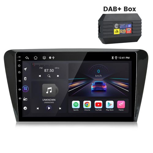 Einbau-Navigationsgeräte 10'' Navigation Autoradio GPS Android13 DAB+ BT 1+32G carplay für Skoda Octavia 2013-2018 wifi SWC BT GPS NAVI mit dab