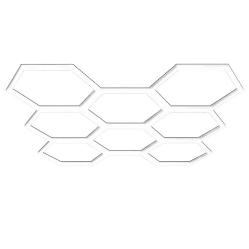 Hexagon LED Garage Light, 30240LM 6500K Hexagon LED Beleuchtung, 8 Grid, LP008/nicht dimmbar