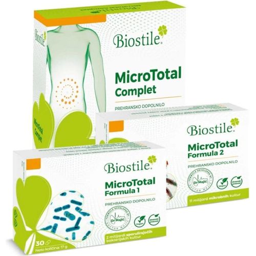 Biostile MicroTotal Complet – 13 Milliarden Kulturen, Inulin, L-Glutamin, Spirulina und Vitamin A für Darmgesundheit und Immunsystem