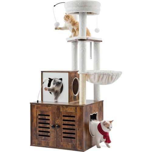 Kratzbaum Katzenbaum - Stabiler Katzenkratzbaum, Kletterbaum 580x500x1400mm - Spielbaum für Katzen - Idealer Kratz- und Kletterspaß