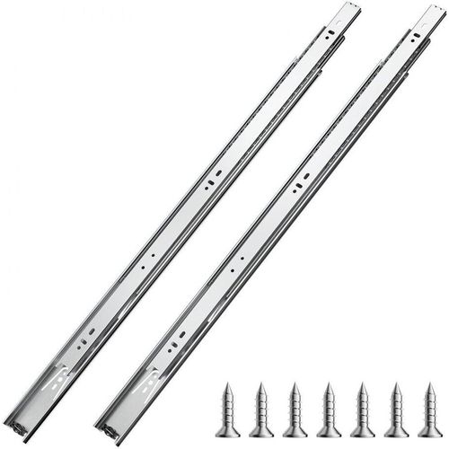 Hochwertige Schubladenschienen - 10 Paar - Seitliche Montage - 600mm Länge - Tragfähigkeit 45kg - Ideal für Küche und Büro Möbel