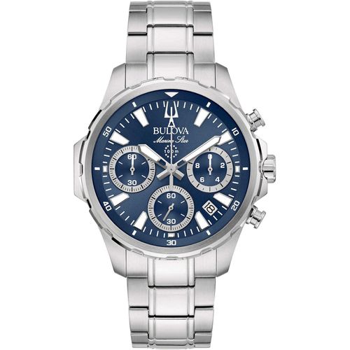Chronograph Klassisch Bulova Versilbert/Stahl Kollektion Marine Star - mann