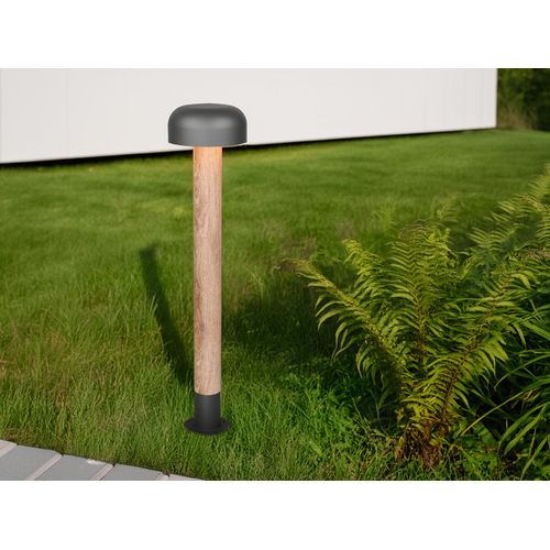 LED Wegeleuchte Holzoptik Anthrazit zur Gartenbeleuchtung & Terrassenbeleuchtung