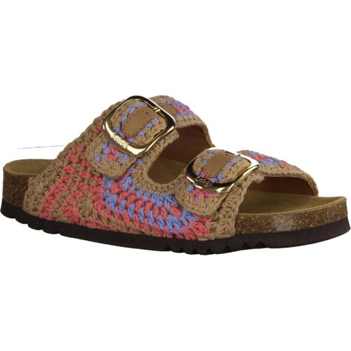 Scholl Noelle Damenpantolette, Crochet/Textil, Dk Brown/Purple, Damenschuhe - Damenschuhe Top Trends, Braun