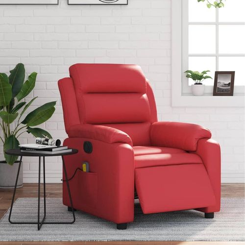 Massagesessel Elektrisch Rot Kunstleder, Klassische Sessel DesignMöbel