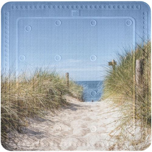 Duscheinlage KLEINE WOLKE "Borkum", blau, B:55cm H:0,3cm L:55cm, PVC, Wanneneinlagen, Duscheinlage