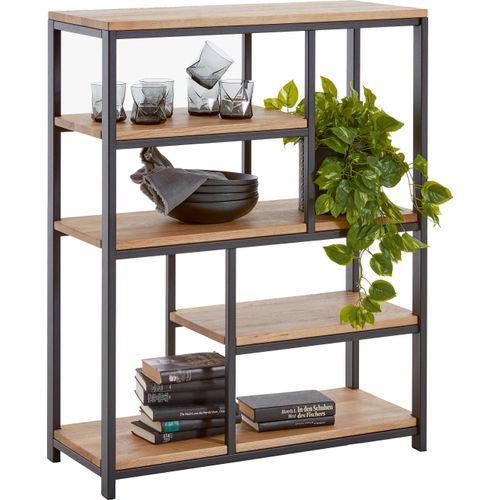 Raumteiler NIEHOFF SITZMÖBEL, braun (sw, eiche), B:85cm H:108cm T:36cm, Massivholz, Regale, Regalsystem, auch als Raumteiler nutzbar, Balkeneeiche natur massiv