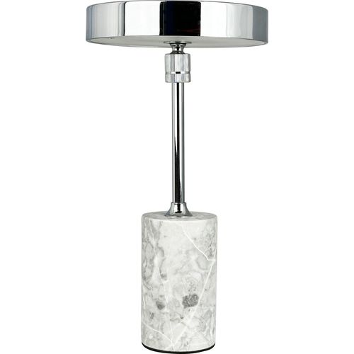 Tischlampe, Kabellos Dimmbar Tischleuchte, Led Tischleuchte Marmor, Leselampe, USB Wiederaufladbare, Starlight Chrom grau