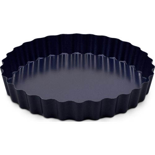 Tarteform ZYLISS, blau (dunkelblau), B:25cm L:25cm Ø:25cm, Karbonstahl, Küchenformen, mit Quantum II Antihaftbeschichtung, gleichmäßige Wärmeverteilung