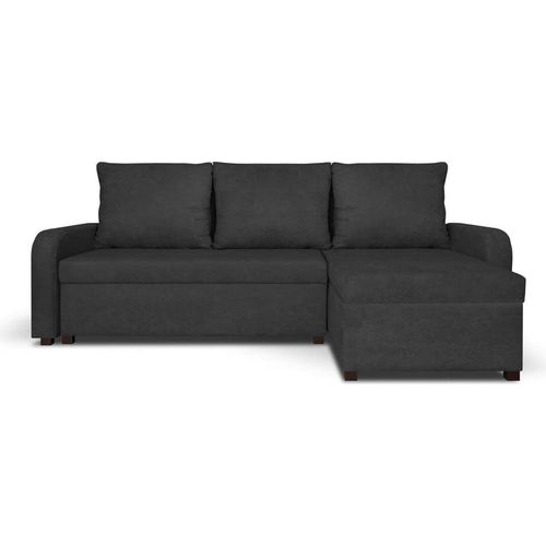 Ecksofa mit Schlaffunktion LONDON - Schwarz