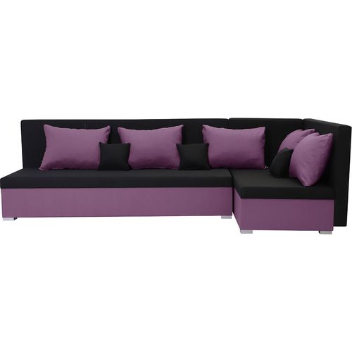 Ecksofa mit Schlaffunktion ARKO - Schwarz/Violett