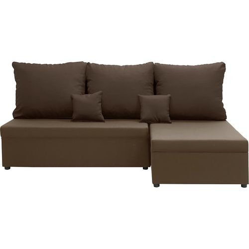 Ecksofa mit Schlaffunktion BODO - Hellbraun/Dunkelbraun