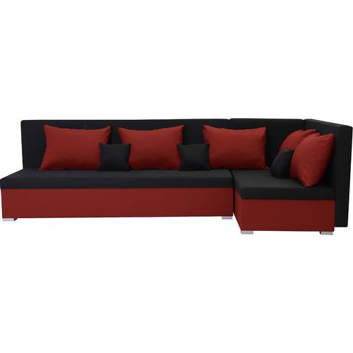 Ecksofa mit Schlaffunktion ARKO - Schwarz/Rot