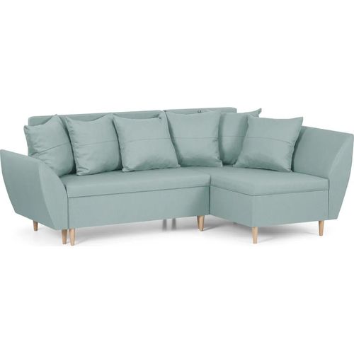 ALI Ecksofa mit Schlaffunktion - Minze