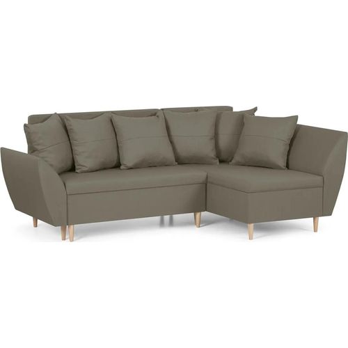 ALI Ecksofa mit Schlaffunktion - Braun