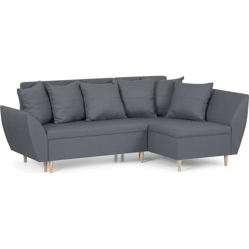 ALI Ecksofa mit Schlaffunktion - Grau