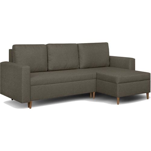 Ecksofa mit Schlaffunktion Ken - Hellbraun