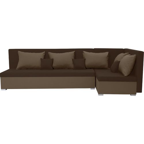 Ecksofa mit Schlaffunktion ARKO - Dunkelbraun/Hellbraun