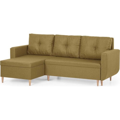 DORO Ecksofa mit Schlaffunktion - Senf