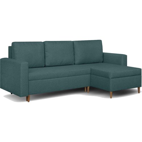 Ecksofa mit Schlaffunktion Ken - Türkis