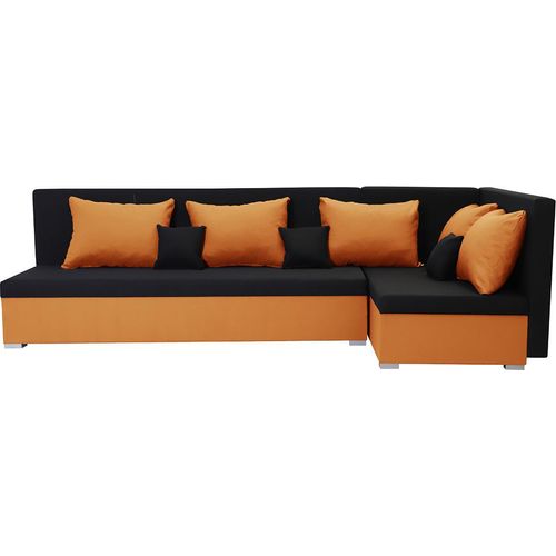 Ecksofa mit Schlaffunktion ARKO - Schwarz/orange