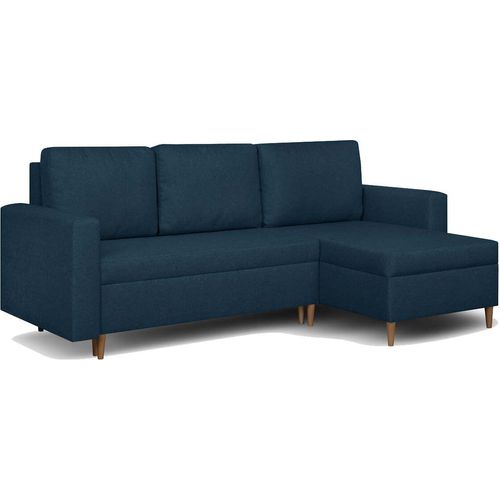 Ecksofa mit Schlaffunktion Ken - Marineblau