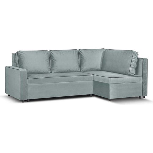 Ecksofa mit Schlaffunktion MIDI - Minze/Schwarz