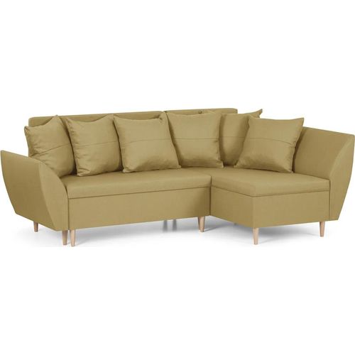 ALI Ecksofa mit Schlaffunktion - Senf