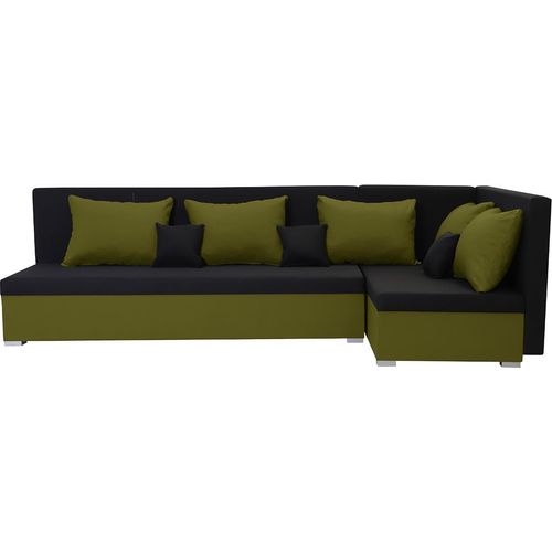 Ecksofa mit Schlaffunktion ARKO - Schwarz/Grün