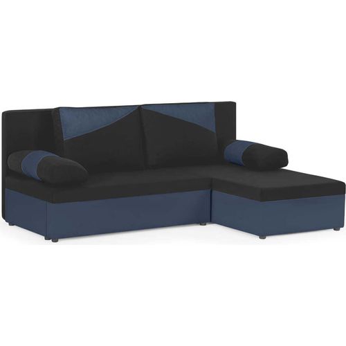 Ecksofa Polo mit Schlaffunktion - Schwarz/Grün