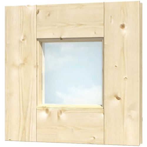 Fenster SKANHOLZ, beige (natur), B:40cm H:40cm, Holz, Glas, Fenster, 40 x 40 cm