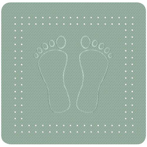 Duscheinlage KLEINE WOLKE "Foot", grün, B:55cm H:0,2cm L:55cm, PVC, Wanneneinlagen, Duscheinlage