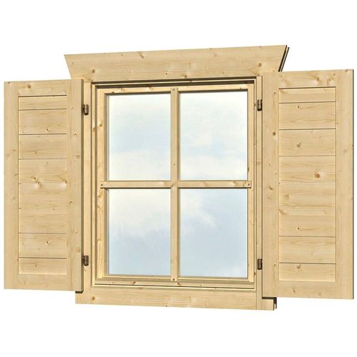Fensterladen SKANHOLZ, beige (natur), Massivholz, Fensterläden