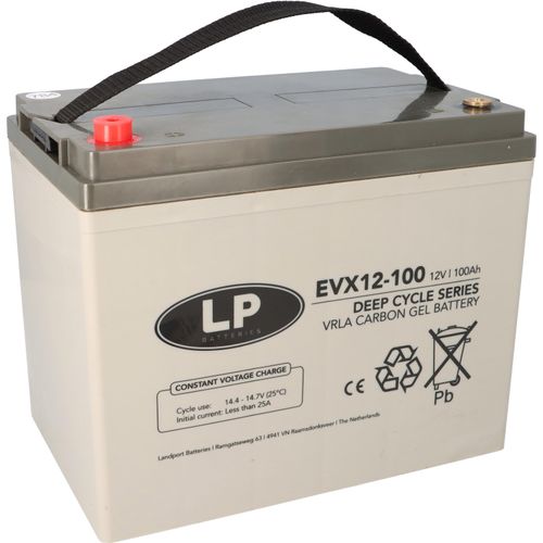Landport LP EVX12100 12V 100Ah Deep-Cycle AGM-GEL Batterie