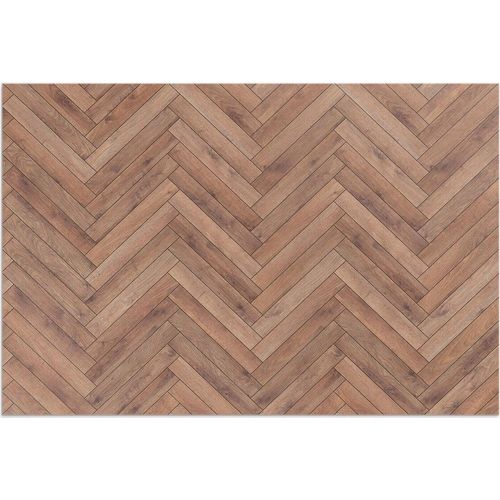 Stilvolles Fischgrät-Holzparkett – Vinylteppich – 150x225 cm – Outdoor Teppich – Terrasse – Wetterfest – Modern