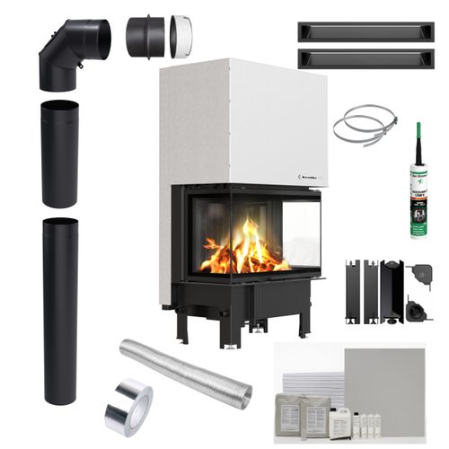Kamineinsatz KRATKI REGNOR 8kW 200 Schwarz Montagezubehör