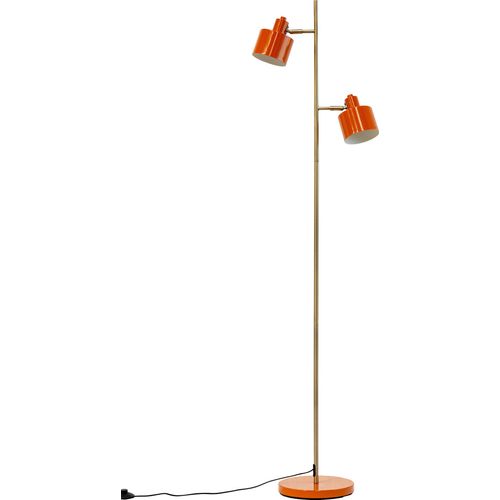 Stehlampe Stehleuchte Standleuchte standlampe Bodenlampe Leseleuchte Innenbeleuchtung Ocean orange, Messing
