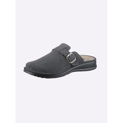 Clog MUBB, Herren, Gr. 46, grau, Rindsleder, Leder, Veloursleder, Basic, Schuhe