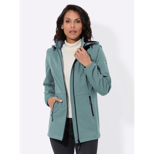 Softshelljacke CASUAL LOOKS, Damen, Gr. 42, grün (jade), 94% Polyester, 6% Elasthan, unifarben, Langarm, Jacken