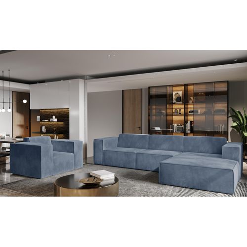 Emoebel24 Sessel Komfortabler Sessel für das Wohnzimmer - Lesesessel - Polstersessel im Lounge-Stil - Sessel Schlazfzimmer CARA blau