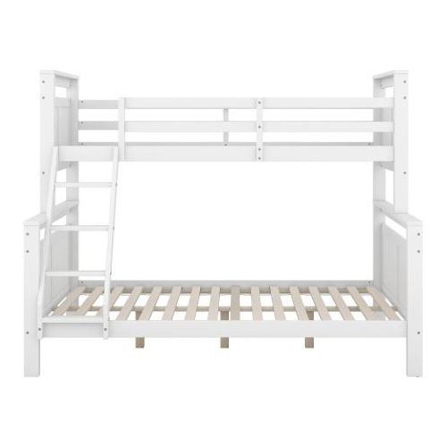 Etagenbett 90(140)x200cm Weiss Ohne Matratze Mit Leiter Und Sicherheitsgelae nder Umbaubar In 2 Getrennte Betten Holzbett Kinder Jugendliche Erwachsene